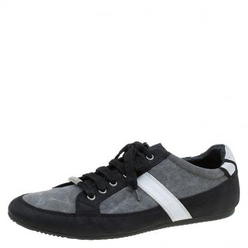 Pre Owned Dior Homme Tri Color Fabric and Leather Sneakers Size 42