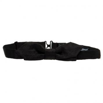 Pre Owned Dolce and Gabbana Black  Jaquard Silk Bow Tie One Size