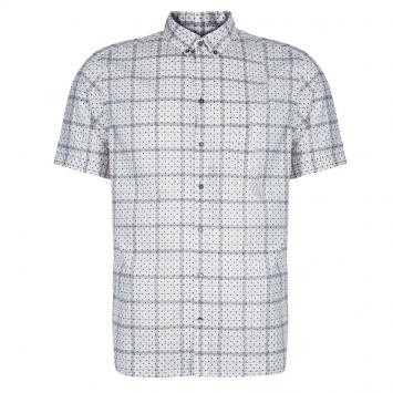 Pre Owned Dolce and Gabbana White Polka Dot Short Sleeve Shirt L