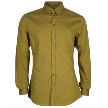 Pre Owned Dolce and Gabbana Mustard Shirt L
