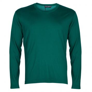 Pre Owned Dolce and Gabbana Green Knit Sweater M