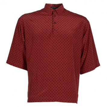مملوكة مسبقًا Dolce and Gabbana Red Polka Dot Polo Shirt XL