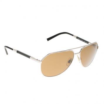 Pre Owned Dolce and Gabbana DG 2073K  White Gold Plated Aviators