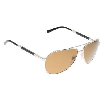 Pre Owned Dolce and Gabbana DG 2073K  White Gold Plated Aviators