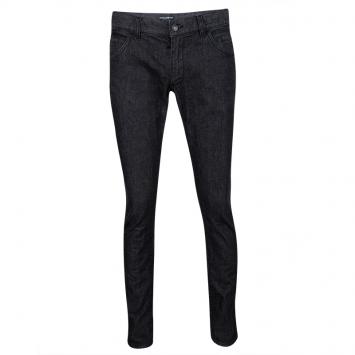 Pre Owned Dolce and Gabbana 14 Gold Black Faded Effect Denim Straight Fit  Jeans M