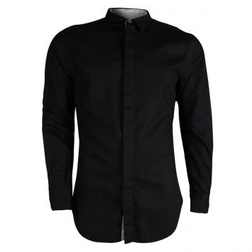 Pre Owned Dolce And Gabbana Black Slim Fit Cotton Shirt XXXL