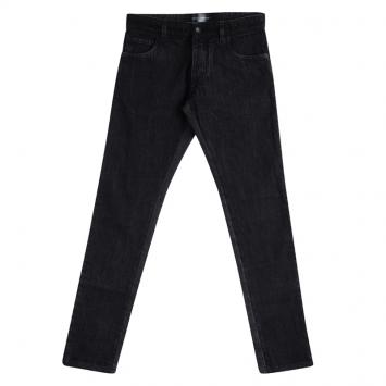Pre Owned Dolce And Gabbana Black Faded Effect Contrast Trim Detail Straight Fit Jeans S
