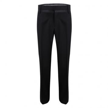 Pre Owned Dolce and Gabbana Black Wool Side Stripe Detail Trousers XXL