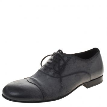 Pre Owned Dolce & Gabbana Two Tone Leather Oxfords Size 40.5