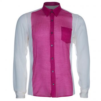 مملوكة مسبقًا Dries Van Noten Long Sleeve Color-block Shirt M
