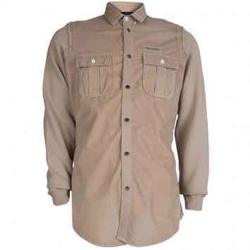 Pre Owned Dsquared  Beige Corduroy Button Front Shirt XXL