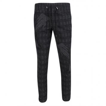 مملوكة مسبقًا Emporio Armani Grey Checked Brushed Wool Jogger Pants M
