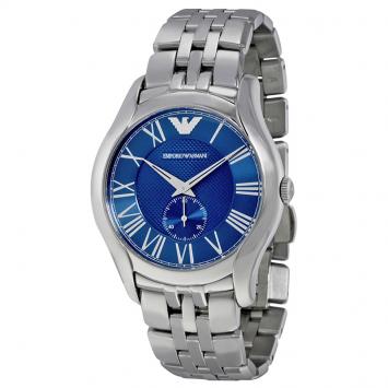 Pre Owned Emporio Armani Blue Stainless Steel AR1789 Men's Wristwatch 43MM