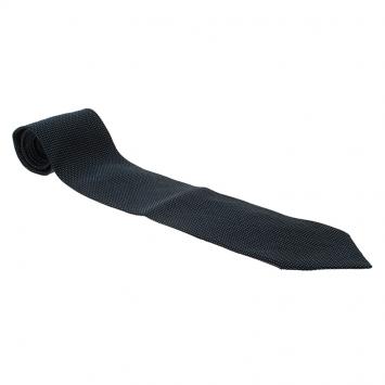 Pre Owned Ermenegildo Zegna Navy Blue Polka Dot Silk Tie