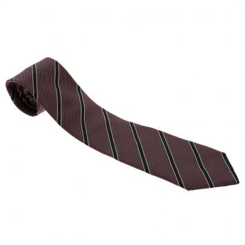 Pre Owned Ermenegildo Zegna Couture Multicolor Striped Silk Woven Traditional Tie