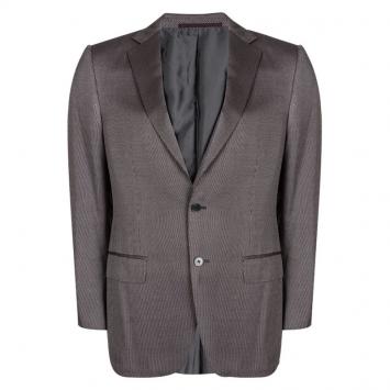 Pre Owned Ermenegildo Zegna Patterned Regular Fit Blazer L