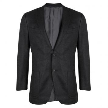 Pre Owned Ermenegildo Zegna Silk Grey Patterned Regular Fit Blazer L