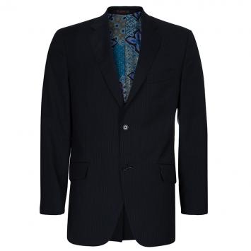 Pre Owned Etro Men's Navy Blue Pinstripe Sports Coat L