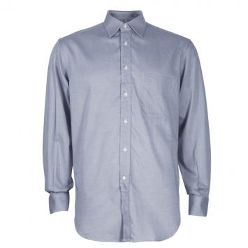 Pre Owned Fendi Men's Pale Grey Cotton Shirt M