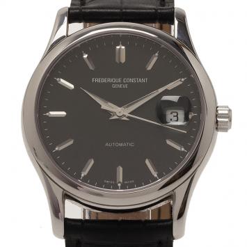 Pre Owned Frederique Constant Black Stainless Steel Classic Men's Wristwatch 37MM