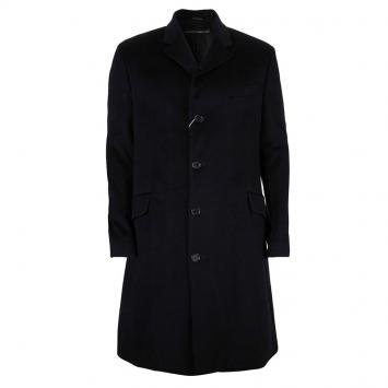 Pre Owned Gianfranco Ferre Men's Black Cashmere Long Coat XXL