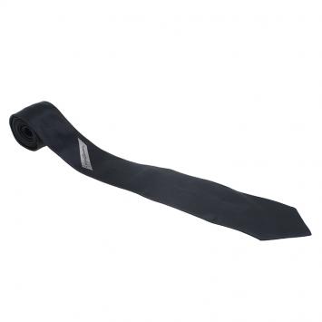 Pre Owned Giorgio Armani Black Signature Silk Tie 