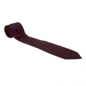 Pre Owned Giorgio Armani Burgundy Signature Silk Tie