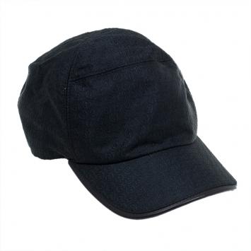Pre Owned Giorgio Armani Black Monogram Baseball Cap