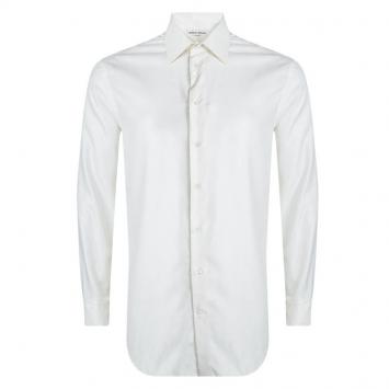 Pre Owned Giorgio Armani Cream Long Sleeve Button Front Shirt L