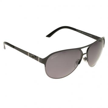 مملوكة مسبقًا Gucci Black GG4233 Half Rimmed Aviators