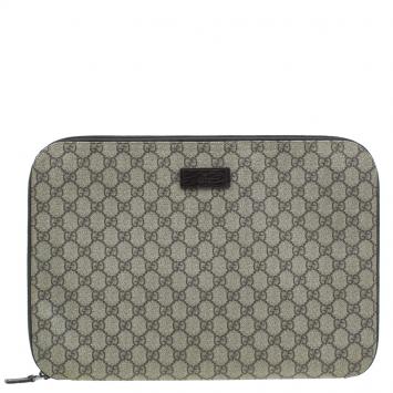 Pre Owned Gucci Beige GG Supreme Canvas Portfolio