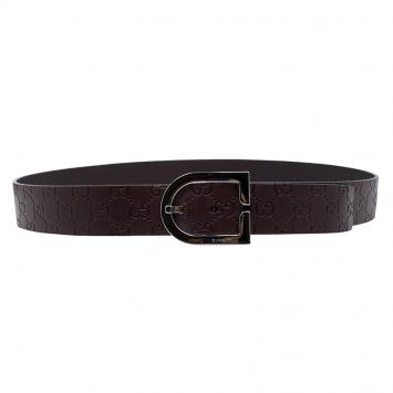 Pre Owned Gucci Brown Guccissima Leather D Buckle Belt Size 100 CM