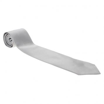 Pre Owned Gucci Silver Silk Tie