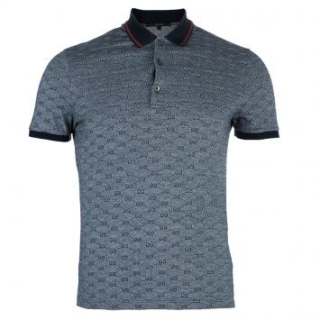 Pre Owned Gucci Men's Grey GG Polo Shirt M