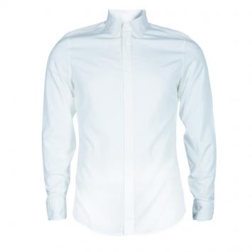 Pre Owned Gucci Men's White Slim Fit Cotton Shirt M