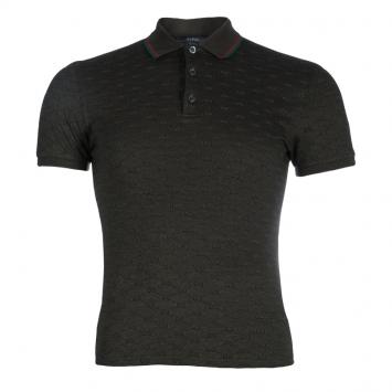 Pre Owned Gucci Men's Olive Green GG Polo Shirt S/M