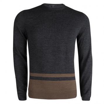 Pre Owned Gucci Grey Wool Crew Neck Sweater M
