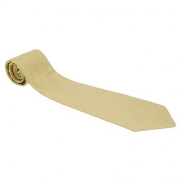 Pre Owned Hermes Yellow Silk Printed Tie 