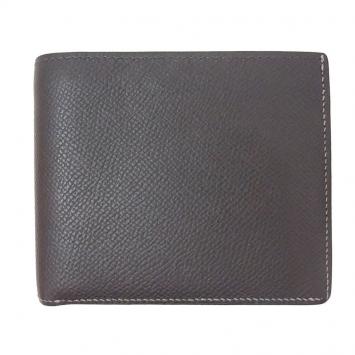 Pre Owned Hermes Black Leather Bi-Fold Wallet