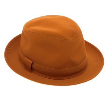 Pre Owned Hermes Saffron Funk Fedora Hat ( Size 59 )