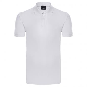 Pre Owned Boss by Hugo Boss White Pima Cotton Short Sleeve Polo Shirt L