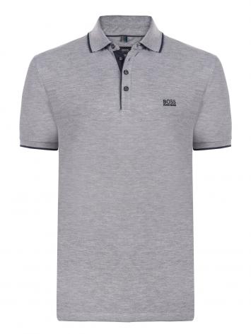 Pre Owned Boss by Hugo Boss Grey Cotton Logo Short Sleeve Polo Shirt XL