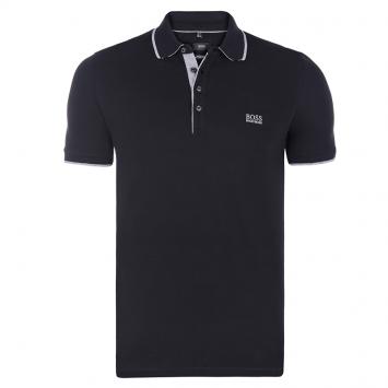 Pre Owned Boss by Hugo Boss Black Cotton Logo Short Sleeve Polo Shirt XL