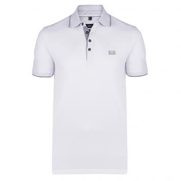 Pre Owned Boss by Hugo Boss White Cotton Logo Short Sleeve Polo Shirt S