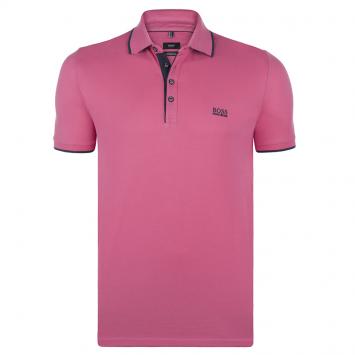Pre Owned Boss by Hugo Boss Pink Cotton Logo Short Sleeve Polo Shirt M