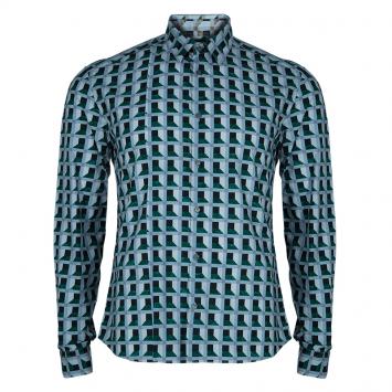 Pre Owned Kenzo Men's Multicolor Print Shirt M