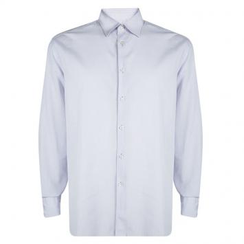 Pre Owned Kenzo Lilac Textured Cotton Comfort Fit  Long Sleeve Button Front Shirt 4XL