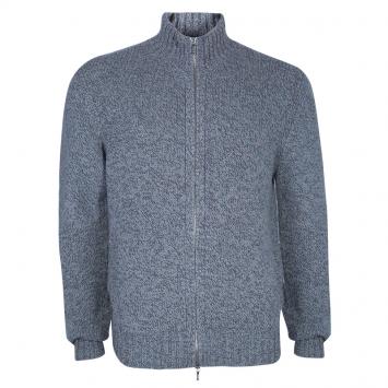 Pre Owned Loro Piana Men's Grey Baby Cashmere Bomber Cardigan L