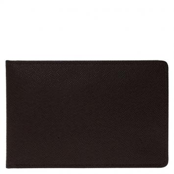 Pre Owned Louis Vuitton Brown Taiga Leather ID Holder