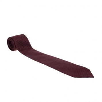 Pre Owned Louis Vuitton Burgundy Silk Monogramissime Tie